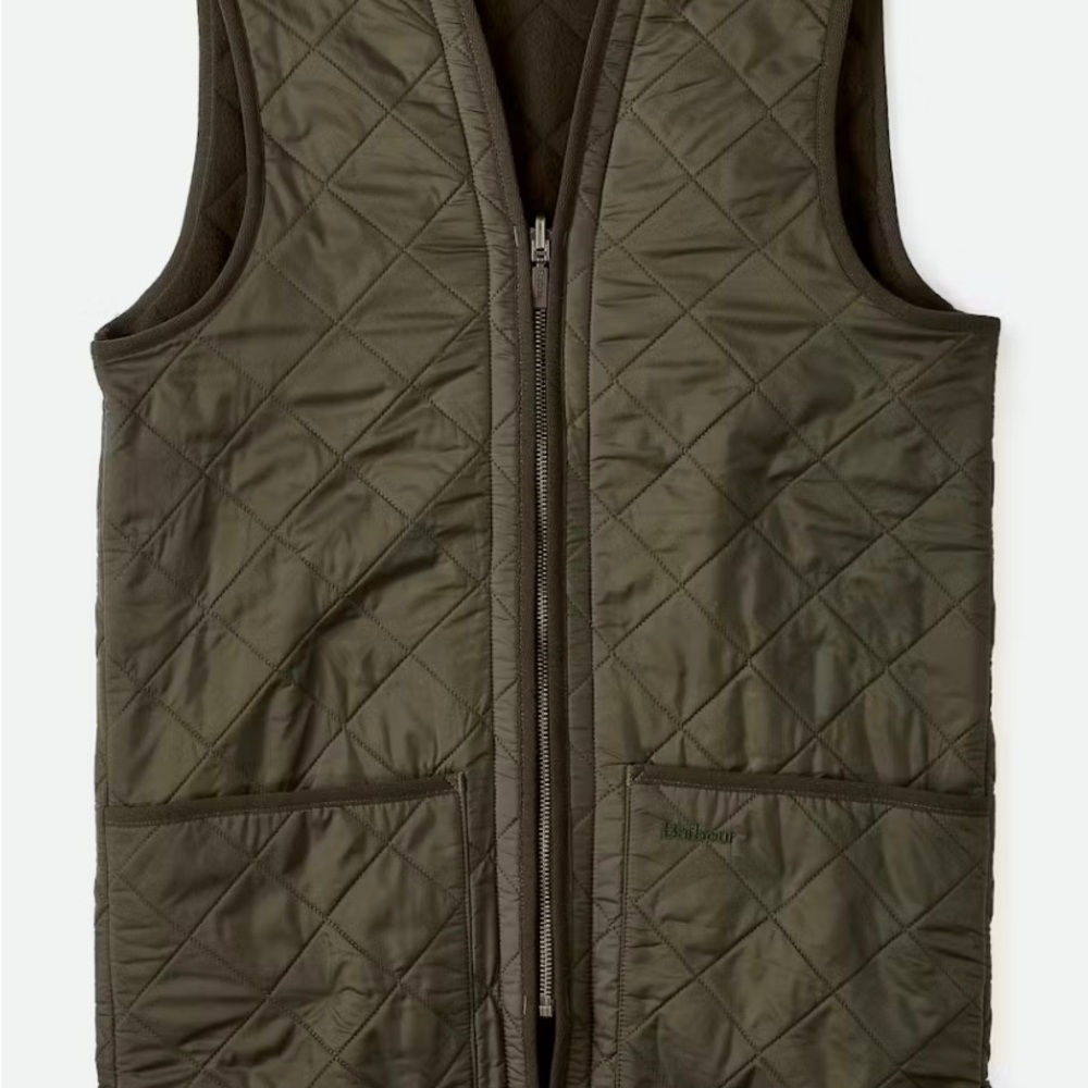 Barbour Dark Olive Green Quilted Vest